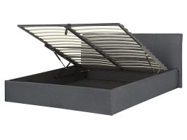 Fabric EU King Size Ottoman Bed Grey ORBEY