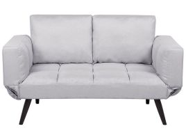 Fabric Sofa Bed Light Grey BREKKE