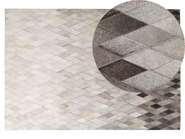 Cowhide Area Rug 140x200cm White and Grey