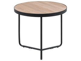 Coffee Table Light Wood with Black MELODY Small