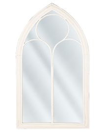 Metal Window Wall Mirror 62x113cm Off - White
