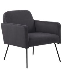 Velvet Armchair Grey NARKEN