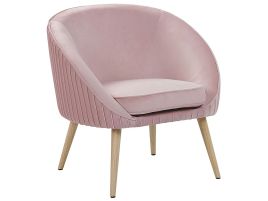 Velvet Armchair Pink TROMSO