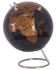 Decorative Globe with Magnets 29cm Black and Copper