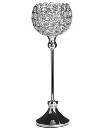 Metal Tealight Holder 27cm Silver