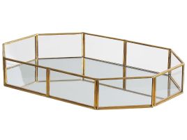 Mirrored Decorative Tray Gold