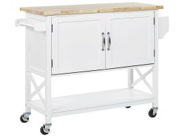 2 Door Kitchen Trolley White MELE