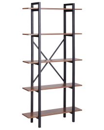 5 Tier Bookcase Dark Wood DARBY