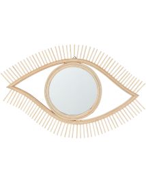 Bamboo Eye Wall Mirror 48x79cm Natural