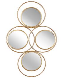 Metal 4-Pcs Wall Mirror 50x80cm Gold