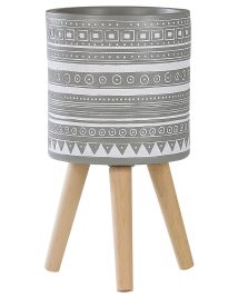 Plant Pot Stand 30 x 30 x 55 cm Light Grey NAUSA