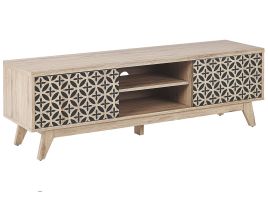 TV Stand Light Wood PRESCOT