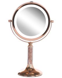 Lighted Makeup Mirror 18cm Rose Gold