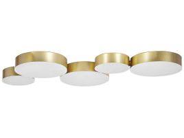 5 Light Metal LED Ceiling Lamp Gold LUGA