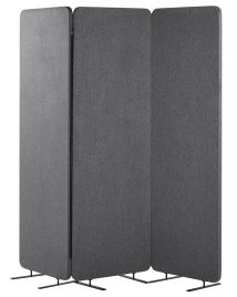 3 Panel Room Divider 184 x 184 cm Grey STANDI