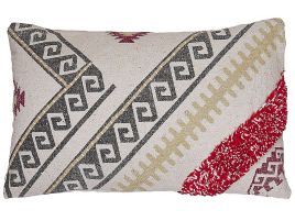 Cotton Cushion Geometric Pattern 30x50cm Multicolour