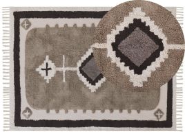 Cotton Area Rug 160x230cm Beige