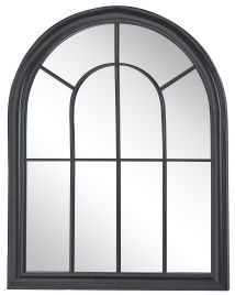 Metal Window Wall Mirror 69x89cm Black