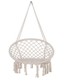 Macrame Hanging Chair White GABELLA
