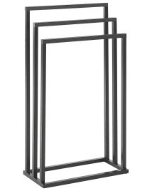Towel Stand 45 x 84 cm Black and Dark Wood CHARRAS