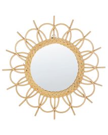 Rattan Sunburst Wall Mirror 60cm Natural