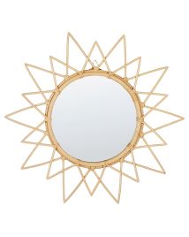 Rattan Sunburst Wall Mirror 61cm Natural