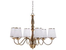 6 Light Metal Chandelier Brass BRADANO
