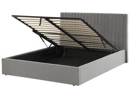Velvet EU King Size Ottoman Bed Grey VION