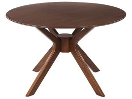 Round Dining Table ⌀ 120 cm Dark Wood TYMIS