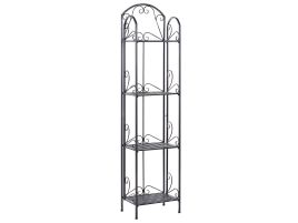 4 Tier Metal Bathroom Shelves Black VALDIVIA