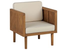 Acacia Wood Garden Armchair Light BARATTI