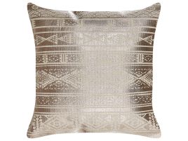Cotton Cushion Geometric Pattern 50x50cm Rose Gold