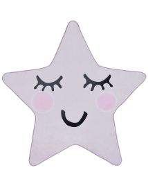 Kids Rug Star Print 120x120cm Pink