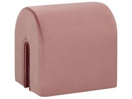 Velvet Curved Pouffe Pink MODOC