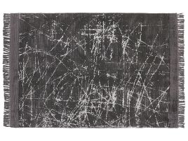 Viscose Area Rug 160x230cm Dark Grey