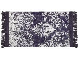 Viscose Area Rug 80x150cm Violet and White