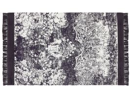 Viscose Area Rug 140x200cm Violet and White