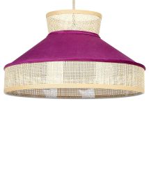 Rattan Pendant Lamp Pink and Natural BATALI