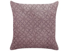Velvet Cushion Geometric Pattern 45x45cm Pink