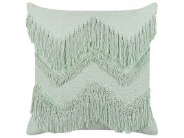 Cotton Cushion with Tassels 45x45cm Light Green