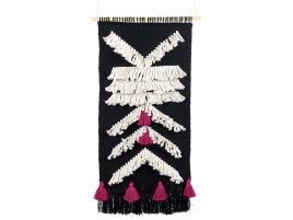 Cotton Macramé Wall Hanging Black and White PAKPATTAN
