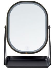 Lighted Makeup Mirror 20x22cm Gold