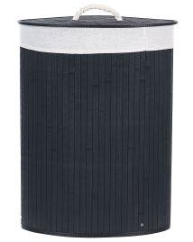 Bamboo Basket with Lid Black MATARA