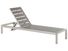 Aluminium Reclining Sun Lounger Grey NARDO