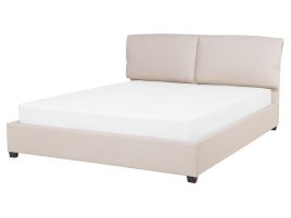 Fabric EU King Size Waterbed Beige BELFORT