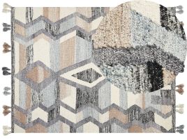 Wool Kilim Area Rug 160x230cm Multicolour
