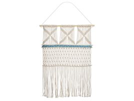 Cotton MacramÃ© Wall Hanging Beige KALADY II