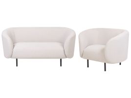 Fabric Living Room Set Beige LOEN