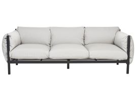 3 Seater Aluminium Garden Sofa Light Grey ESPERIA