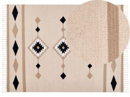 Cotton Kilim Area Rug 160x230cm Multicolour